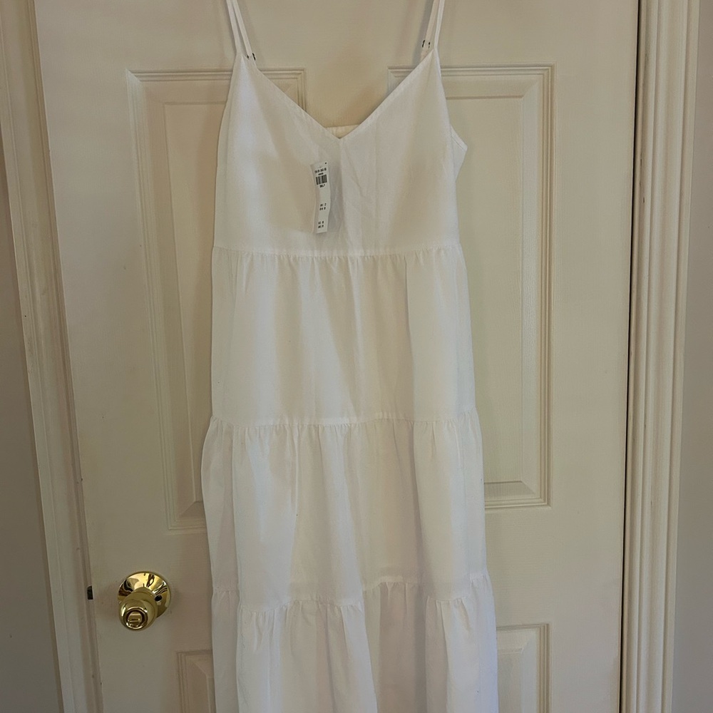 Abercrombie & Fitch White Midi Dress